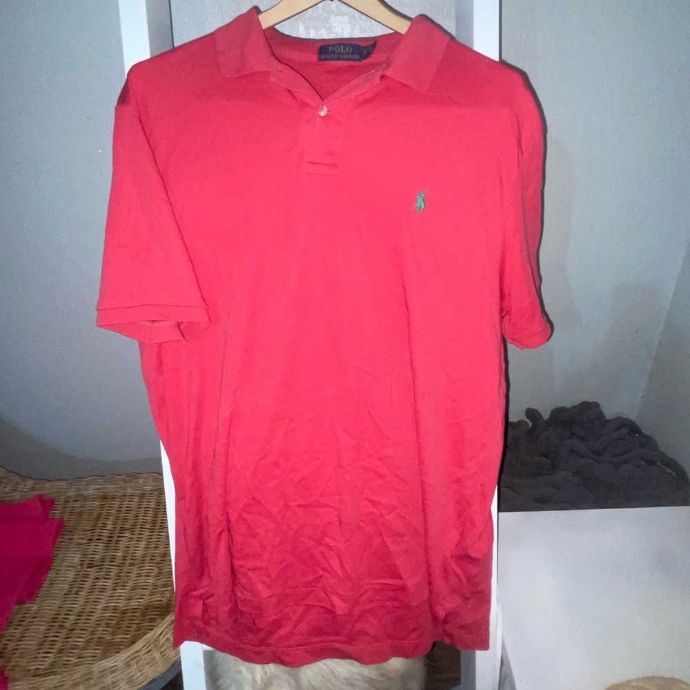 Polo Ralph Lauren Red Cotton Polo Shirt – Size L